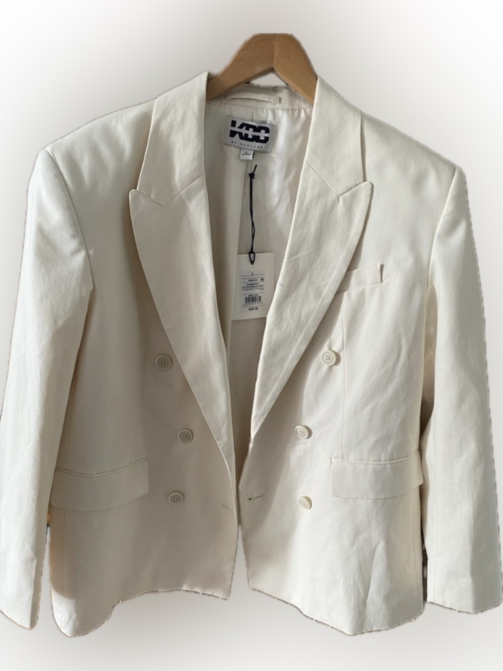 KHAITE Off-White Double-Breasted Blazer